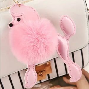 Pink Poodle Bag Charm